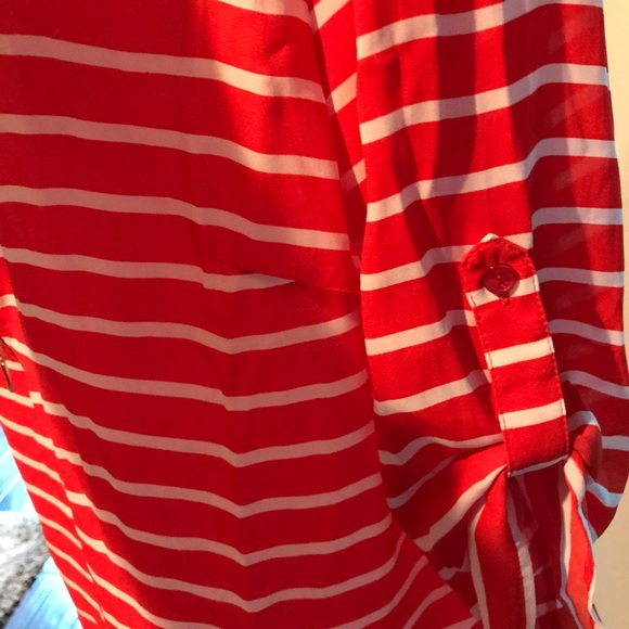 Chico's Candy Striped Blouse - Picture 4 of 6